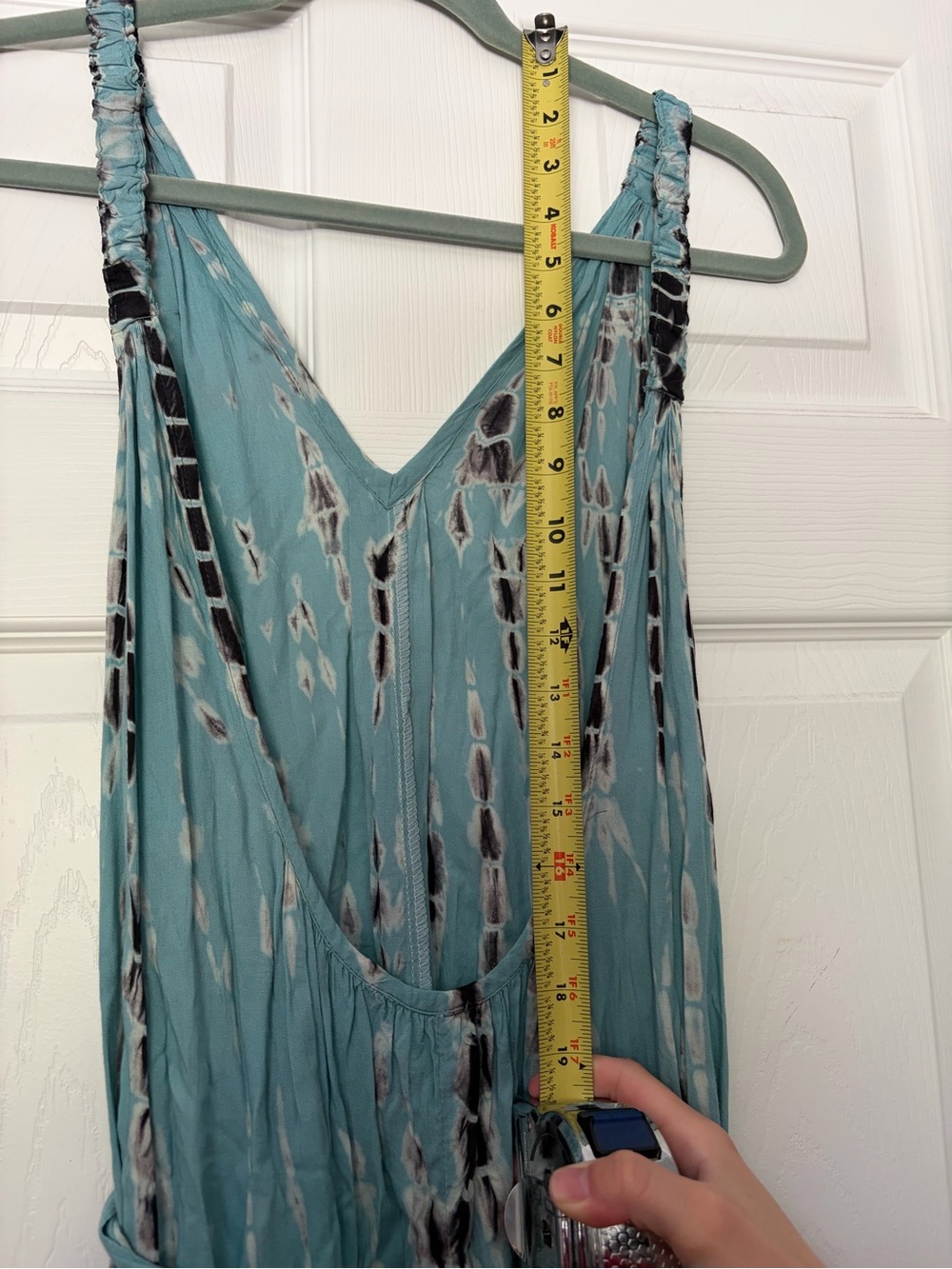 Women’s V-Neck Maxi Dress Tie-Dyed - Picture 12 of 13